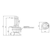 Wilo Abwassertauchmotorpumpe Rexa PRO-C10- 512A/40M011X523/O, 1,1 kW, 230 V, DN100-1