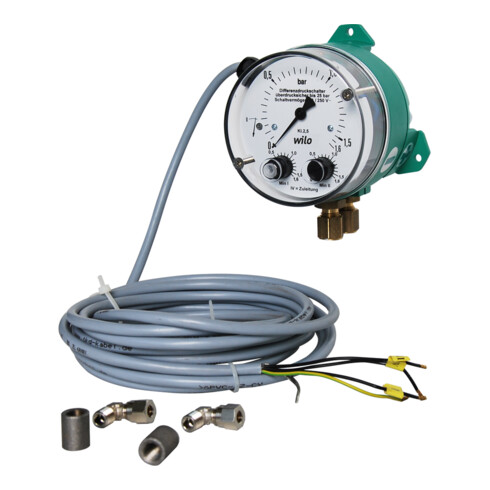 Wilo Differenzdruck-Kontaktmanometer DDM 25, 0,2,5 b, für Schalt-/Regelgerät