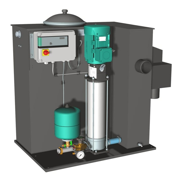 Wilo Einzelpumpenanlage Economy CO/T-1 Helix V 403/EC,G11/4/G11/4,0.37kW