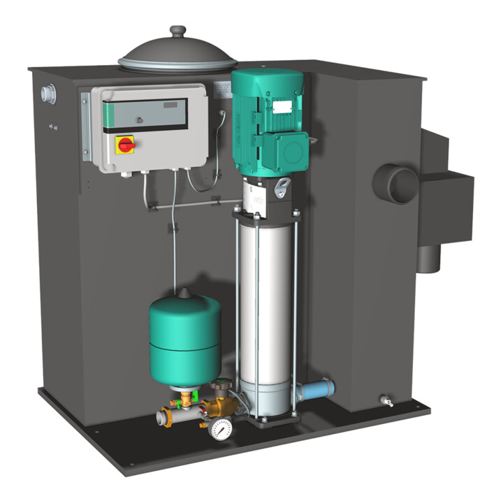 Wilo Einzelpumpenanlage Economy CO/T-1 Helix V 604/EC,G11/4/G11/4,0.75kW