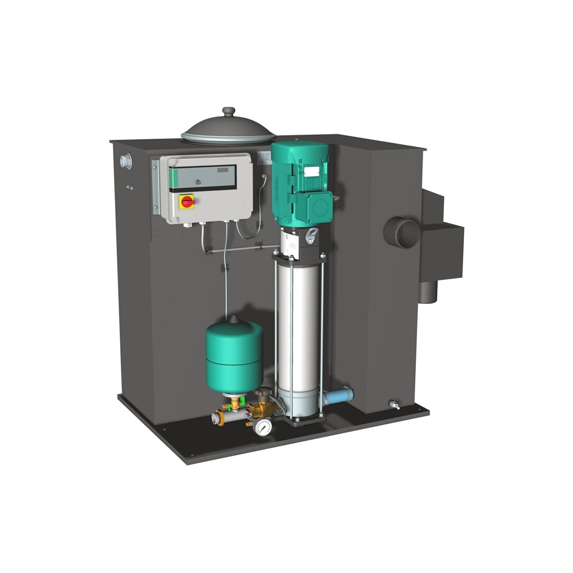 Wilo Einzelpumpenanlage Economy CO/T-1 Helix V 606/EC,G11/4/G11/4,1.1kW