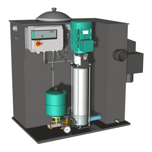 Wilo Einzelpumpenanlage Economy CO/T-1 Helix V 609/EC,G11/4/G11/4,2.2kW
