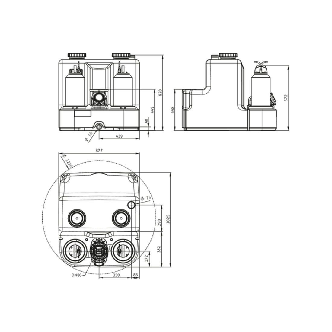 Wilo Hebeanlage DrainLift SANI-XL21/T540/4C-CEE, S1, 400 V