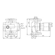 Wilo Hocheffizienzpumpe Stratos mit Flanschanschluss Typ 40/1-10, DN 40, 220 mm, PN 6/10-2