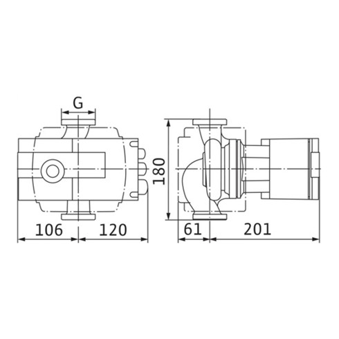 Wilo Hocheffizienzpumpe Stratos mit Verschraubungsanschluss Typ 30/1-12, Rp 1 1/4", 180 mm