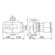 Wilo Hocheffizienzpumpe Stratos mit Verschraubungsanschluss Typ 30/1-12, Rp 1 1/4", 180 mm-4