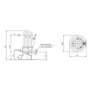 Wilo Pompe à découper Rexa PRO-S03-112A/21T011X540/O-20M, 1,1 kW, 400 V-4