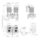 Wilo Pompe double à moteur sec écoénergétique DL-E 100/250-11/4-R1-S1,DN100,10,8 kW