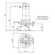 Wilo Pompe submersible d'eaux usées Rexa FIT -S03- 123A/21M015-523/A, 1,5 kW, 230 V, m Schn-4