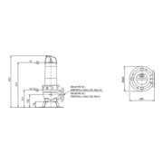 Wilo Pompe submersible eaux usées Rexa FIT-V06- 214A/21M015-523/A, 1,5 kW, 230 V-4