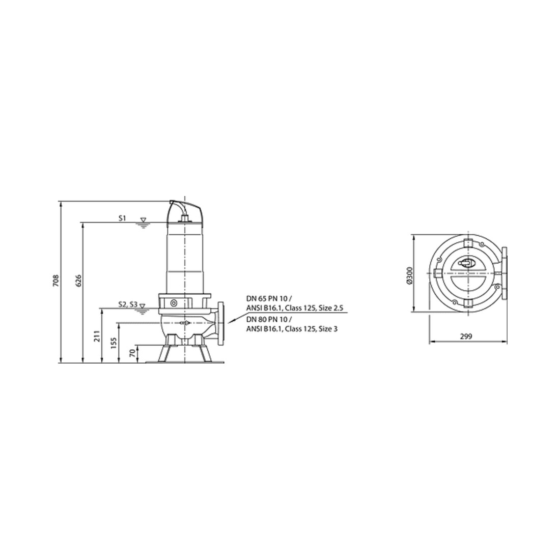Wilo Pompe submersible eaux usées Rexa FIT-V06-224A/21T039-540/A, 3,9 kW, 400 V