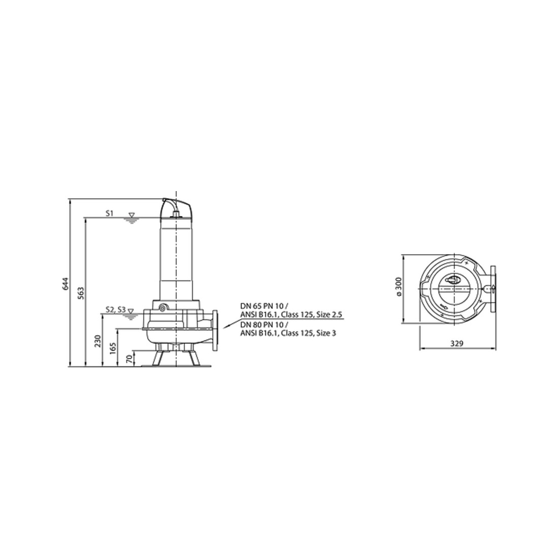 Wilo Pompe submersible eaux usées Rexa FIT-V06- 622A/41T011-540/O, 1,1 kW, 400 V