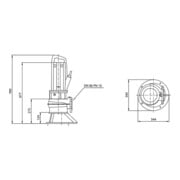 Wilo Pompe submersible eaux usées Rexa PRO-C08- 434A/21T039X540/O, DN80, 3,9 kW, 400 V-1