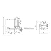 Wilo Pompe submersible eaux usées Rexa PRO-V05-126A/21T015X540/O, 1,5 kW, 400 V, DN50-4