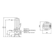 Wilo Pompe submersible eaux usées Rexa PRO-V06-224A/21T039X540/O, 3,9 kW, 400V, DN65/80-4