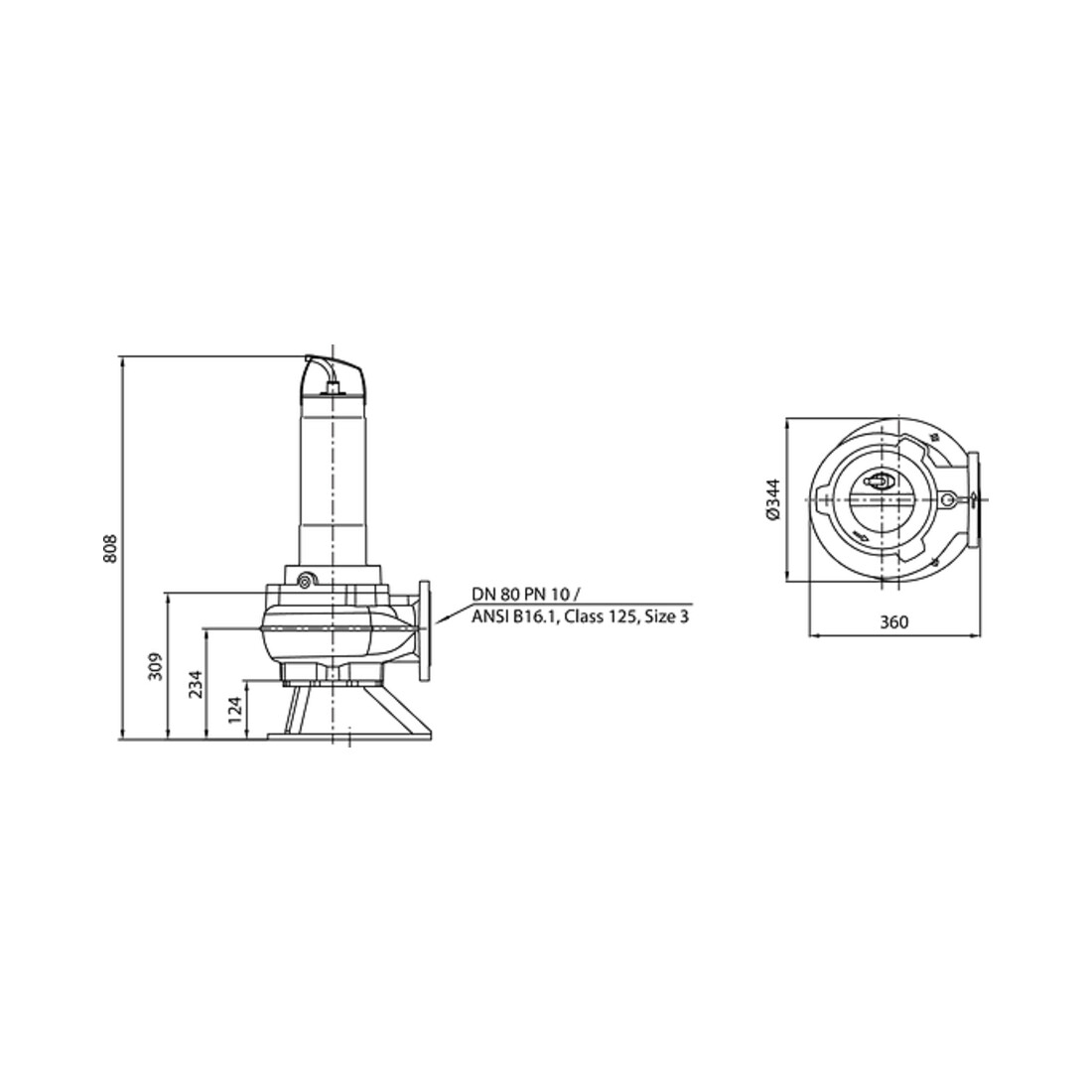 Wilo Pompe submersible pour eaux usées Rexa FIT-V08-526A/40T035-540/O, 3,5 kW, 400 V