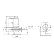 Wilo Pompe submersible pour eaux usées Rexa PRO-C08-537A/40T045X540/O, DN80/100, 4,5 kW-1