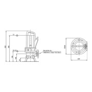 Wilo Pompe submersible pour eaux usées Rexa PRO-V05-122A/21M011X523/O, 1,1 kW, 230 V, DN50-4