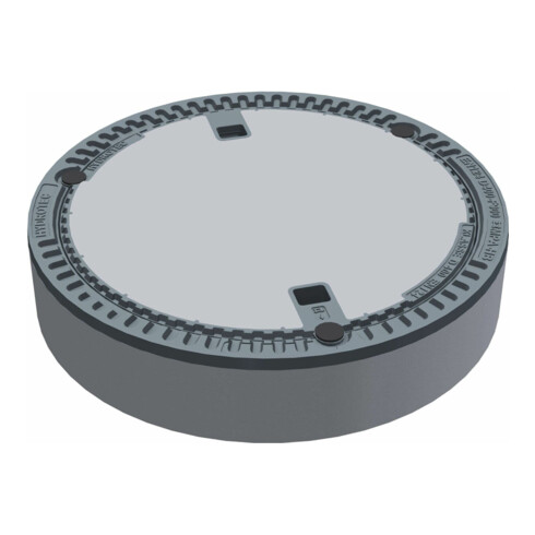 Wilo Schachtabdeckung Port 600 B125, m Ring, o Ventil., Guss, n. EN 124