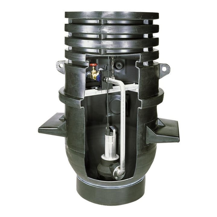 Wilo Schachtpumpstation DrainLift WS 1100 E/TP 65, PRO V06, mit Behälter