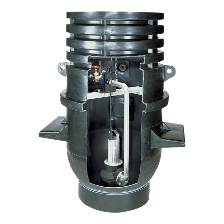 Wilo Schachtpumpstation DrainLift WS 1100 E/TP 80, PRO V06, mit Behälter