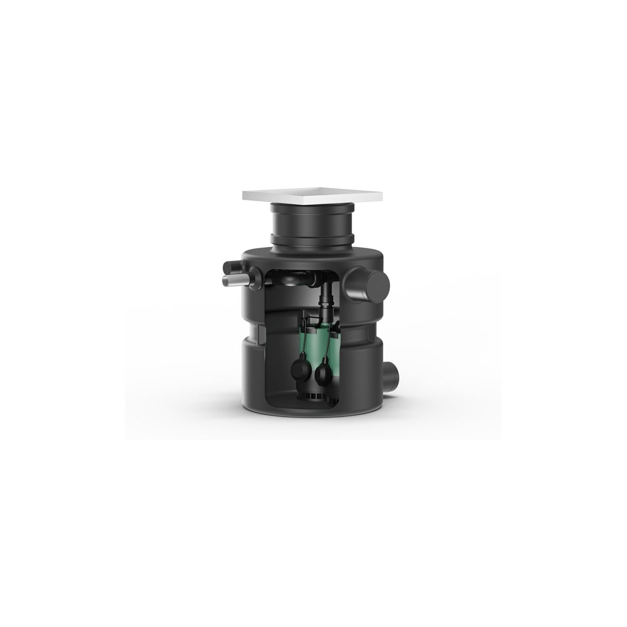 Wilo Schmutzwasserhebeanlage DrainLift Box 32/11HD DS, Über- u. Unterflur, 2 Pumpen