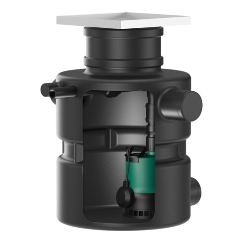 Wilo Schmutzwasserhebeanlage DrainLift Box 32/11HD E, Über- und unterflur, 1 Pumpe