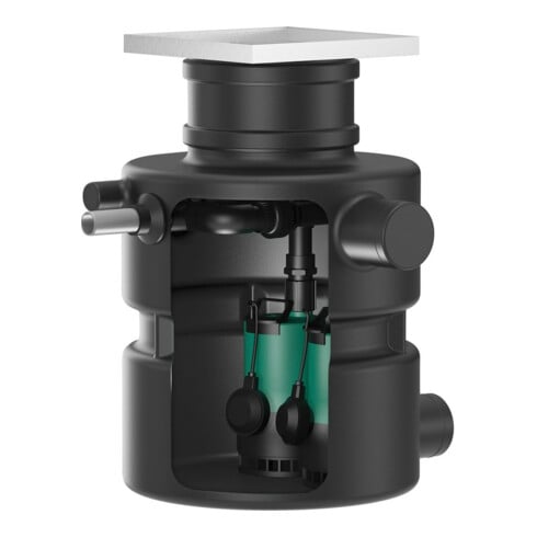 Wilo Station de relevage eaux usées DrainLift Box 32/11HD D, encastrée, 2 pompes