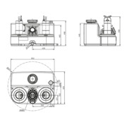 Wilo Station de relevage eaux usées DrainLift SANI-L. 12/T540/1-CEE, S3 - 10 %, 400 V, 50 Hz-1