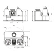 Wilo Station de relevage eaux usées DrainLift SANI-L. 21/T540/4C-CEE, S1, 400 V, 50 Hz-4