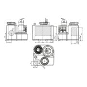 Wilo Station de relevage eaux usées DrainLift SANI-S. 11/ /540/3C-CEE, CEE 16A, 3P+N+PE 6h, 400V-2