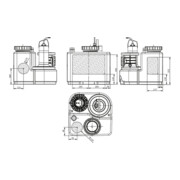 Wilo Station de relevage eaux usées DrainLift SANI-S. 11/ M523/1-EF, CEE 7/7, 230 V-2