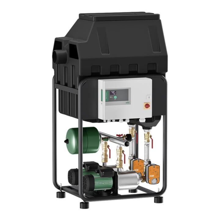Wilo Système d'utilisation eau de pluie RainSystem AF150-2 Med. LSP404/EC, 0,75 kW, 230 V, 50 Hz