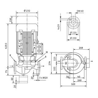 Wilo Trockenläufer-Standard-Einzelpumpe IPL 40/160-4/2-S1
