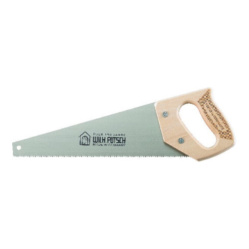 WILPU Scie à main 350 mm 8 dents par pouce avec manche en bois fermé