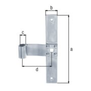 Windowl.-Mittelb.B.75mm L.200 x 30mm STA galv.gelb verz.ger.-1