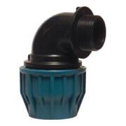 Winkel Jason 20 mm x 1/2 pouce 90 degrés PP serrage x filetage mâle DVGW-1