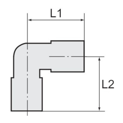 Winkeleinschraubverschraubung B-Ser.G1/2 a.Kunstst. D6