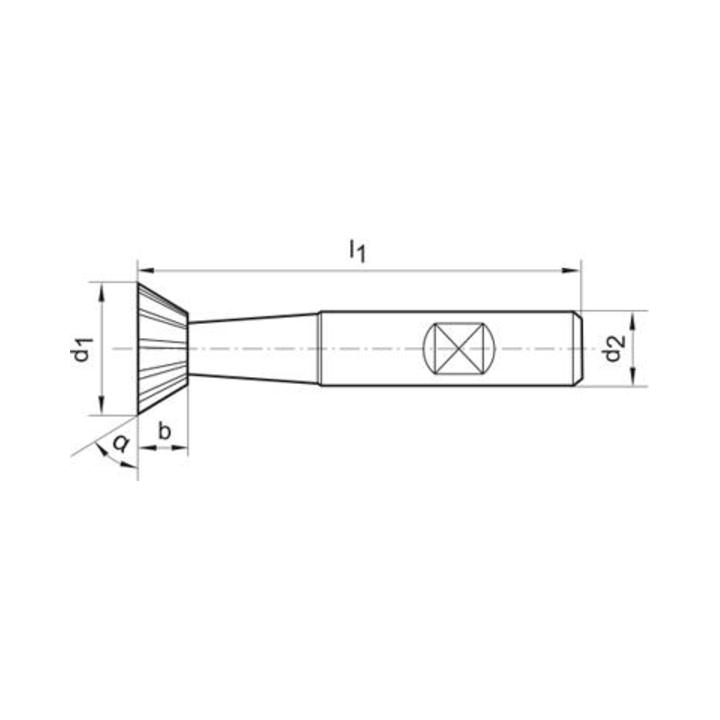 Winkelf.D1833C HSSCo5 45G16mm FORMAT
