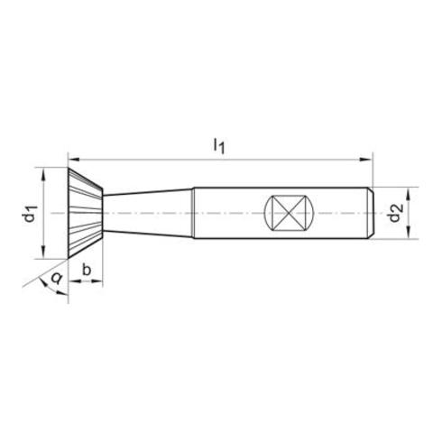 Winkelfräser D1833C HSSCo5 45G22mm FORMAT
