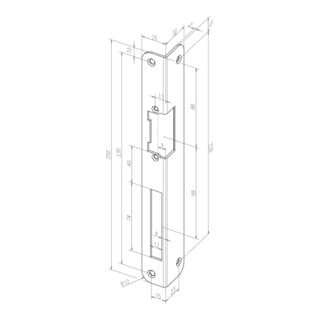 Winkelschließbl.324 S.3mm VA ma DIN R
