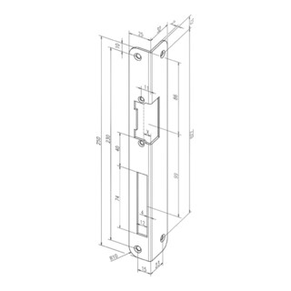 Winkelschließbl.IW 324 R-10 EST VA rd.DIN L ASSA ABLOY