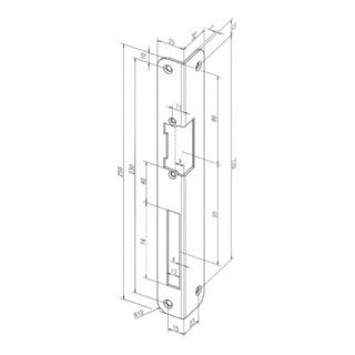 Winkelschließbl.IW 324 R-10 EST VA rd.DIN R ASSA ABLOY