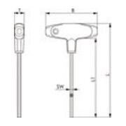 Winkelschraubendreher 6KT 2,5x100mm ergonom.2Komp.-Griff gehärtet/vernickelt CV.-3