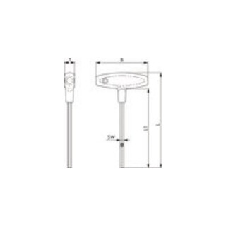 Winkelschraubendreher 6KT SW5x150mm m.Quergriff gehärtet/vernickelt CV.