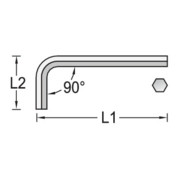 Winkelschraubendreher NC, Innen-6-kant 1,5 mm-3