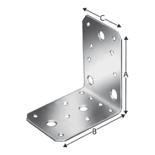 Winkelverb. AB70 ETA-06/0106 Abm. 70x70x2,0x55mm TZN Loch-D.5/8,5mm 4/7/2/1