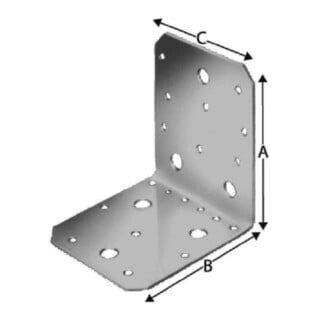 Winkelverbinder AB AB105 103x103x90mm Ép.3mm