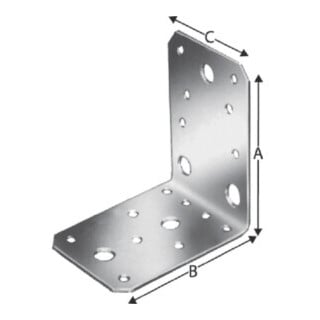 Winkelverbinder AB AB90 88x88x65mm Ép.2,5mm