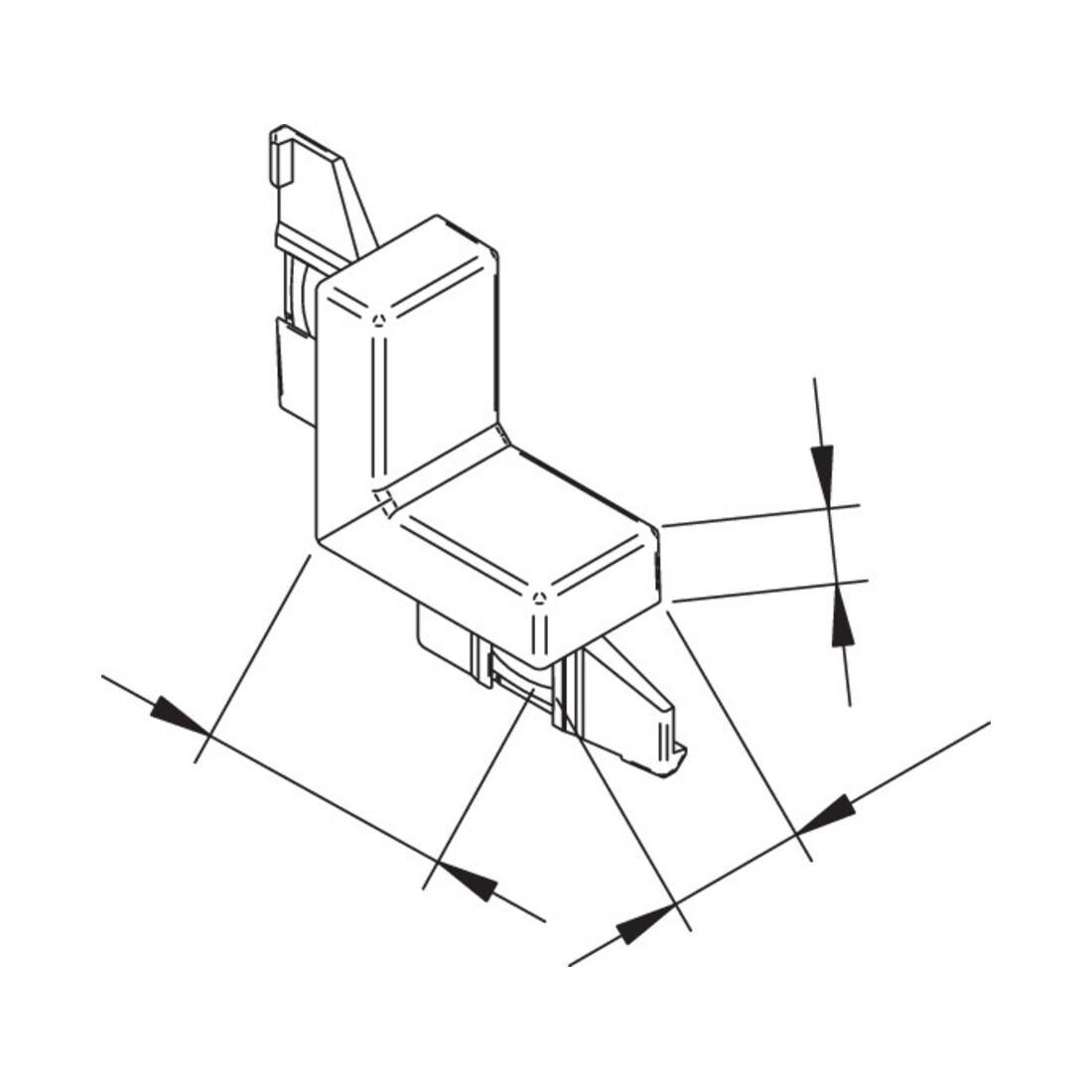 Winkelverbinder ws. 18x18mm, 10 mm breit